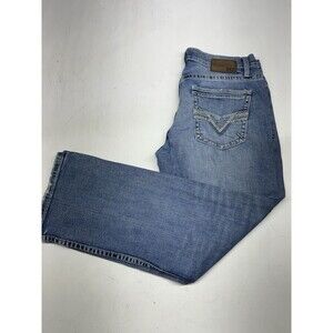 BKE Denim Carter Bootleg Jeans Men’s 34x30 Blue Western Buckle Rodeo Bootcut